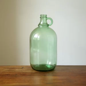 Vintage French Green Glass Bottle