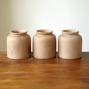 Vintage French Small Stoneware Pots